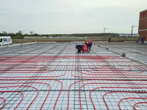 IMO 2020 Sremska Mitrovica Industrijsko podno grejanje proizvodnih hala 4000m2 Sistem Rehau